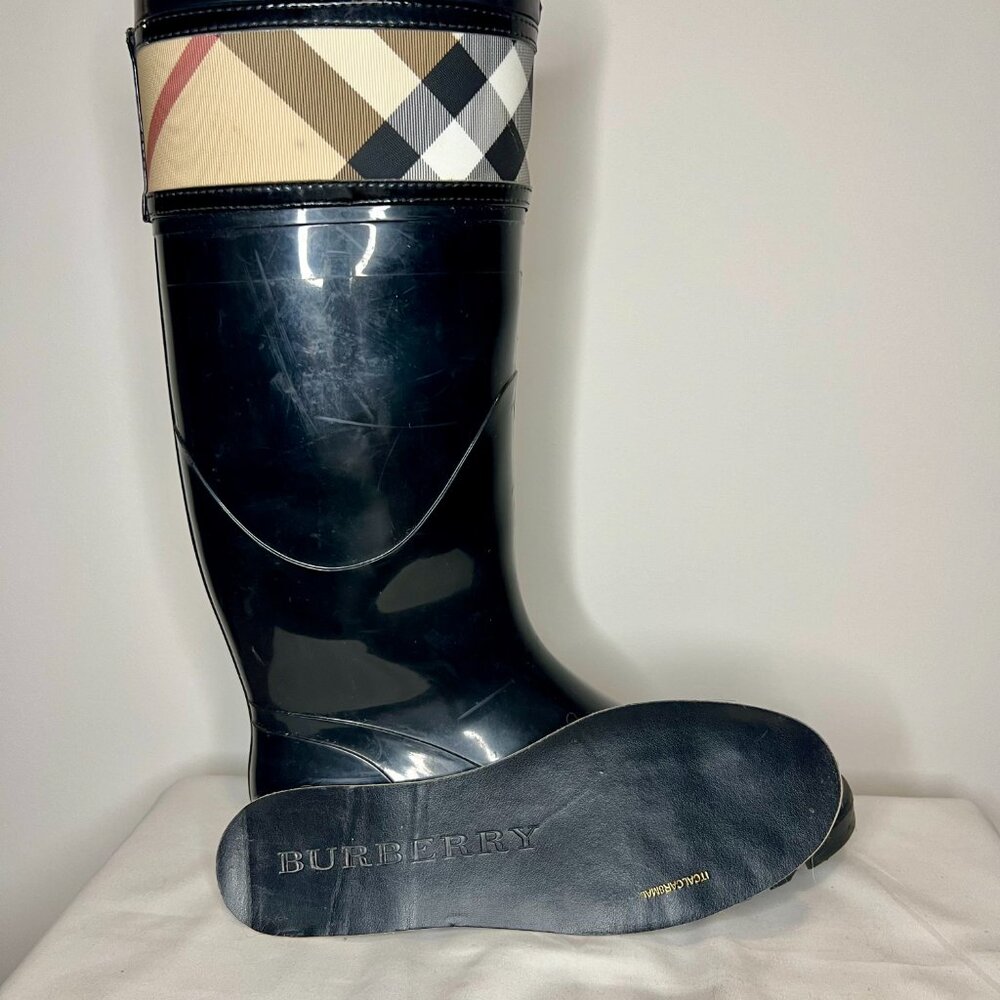 Authentic Vintage Burberry Rainboots Size 6 - Picture 4 of 6